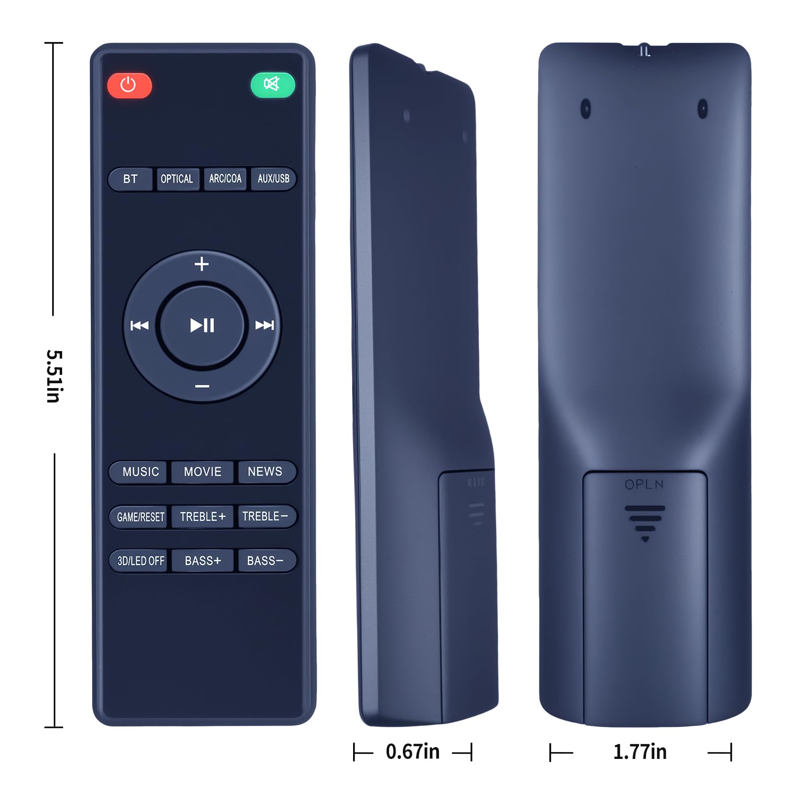 Télécommande De Rechange Pour Soundbar Heymell Voyage201 – Infrarouge, Design Ergonomique