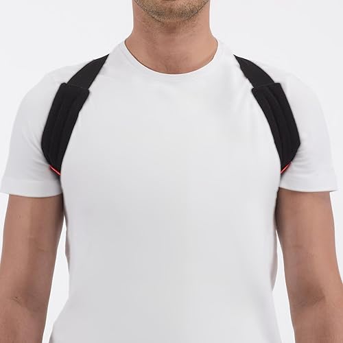 Miniatura 2 de MUELLER Corrector de postura de medicina deportiva para mujeres y hombres, soporte de espalda ajustable para escoliosis, cifosis y cuello de texto,