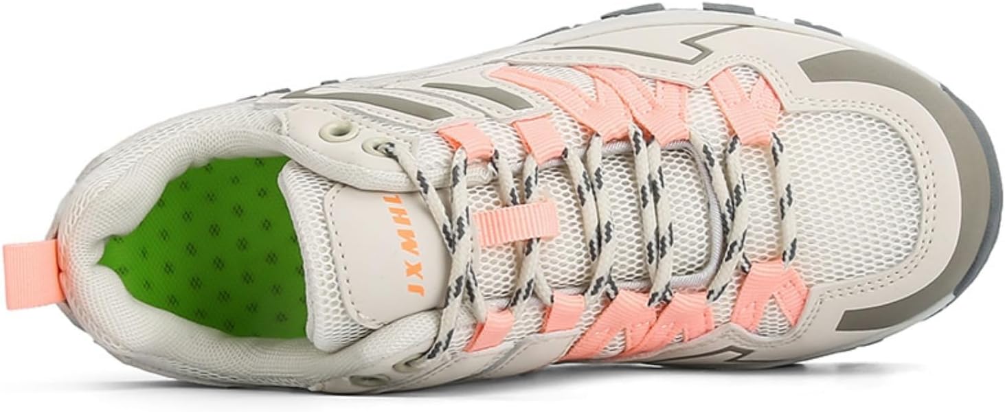 Waterproof Women's Hiking Shoes Trekking Sneakers Camping Boots for Outdoor Climbing(Pink,7)