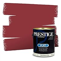 Vista 499 de Pintura interior + imprimación PRESTIGE, todo-en-uno, 1 galón, acabado plano, color comparable al Valspar* Royal Garnet*