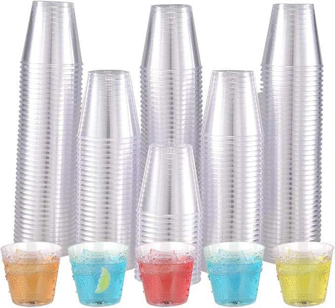 500 Plastic Shot Glasses2 oz Disposable Cups2 Ounce