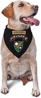 1st Battalion 75th Ranger Regiment with Ranger Triangle Dog Bandana Scarf Accessories for Pet Bibs