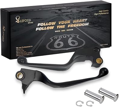 Premium Aluminum Motorcycle Brake & Clutch Lever Compatiable with Harley Dyna Softail Fat Boy Low Rider Super Glide Wide Glide Breakout - Enhanced Control Safety Corrosion-Resistant Black