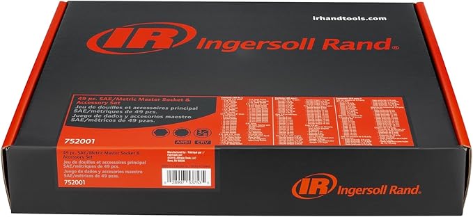Set de Sockets y Accesorios Ingersoll Rand 49 Piezas 3/8" miniatura 6