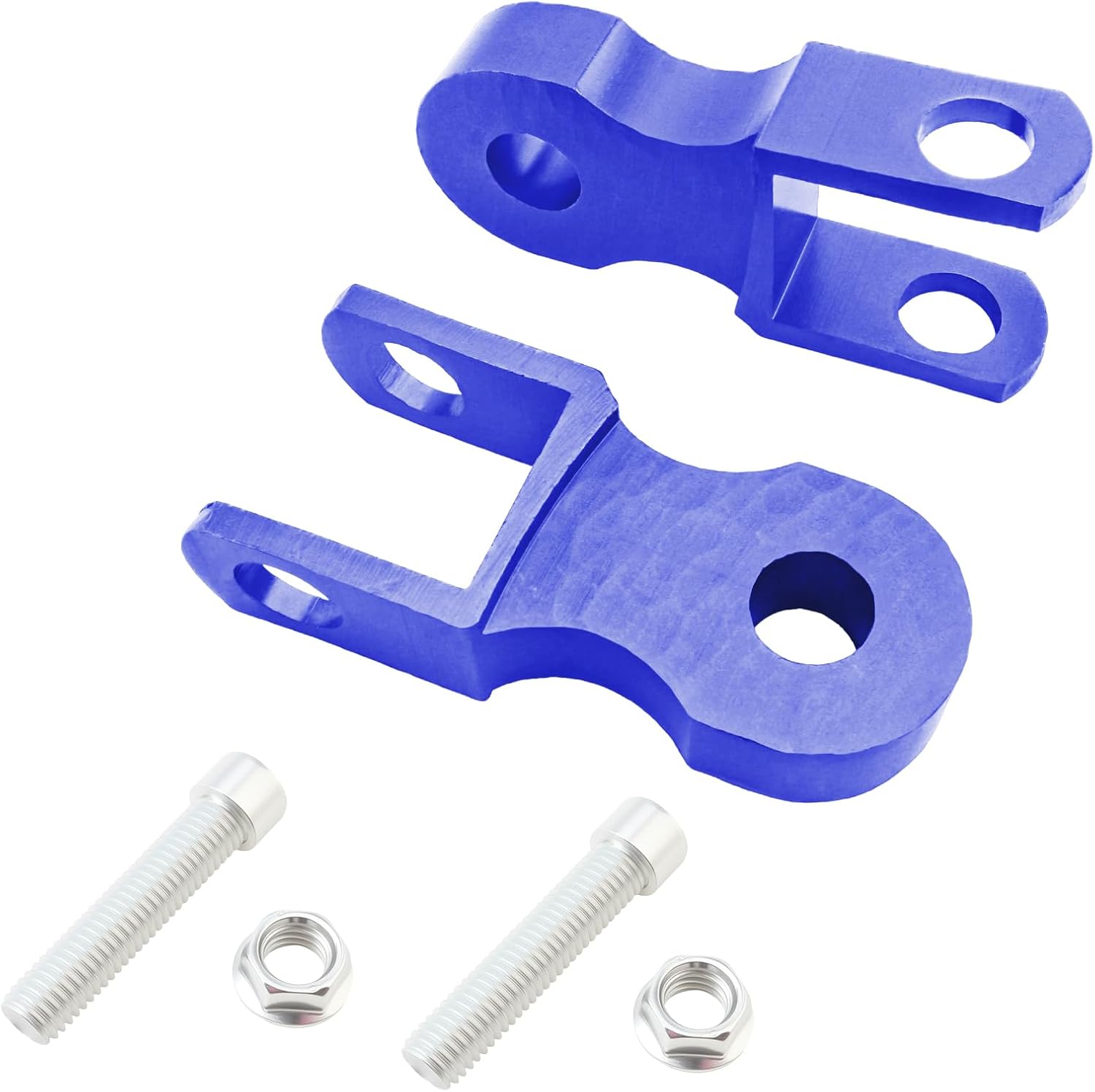 Windance M10 10mm Motorcycle Rear Shock Riser Absorber,1.5 inches (5cm) Height Extension Shock Absorber With Screws (Blue)