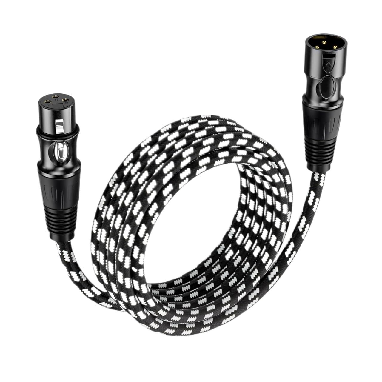 3-poliger XLR-Stecker auf Buchse, symmetrisches Mikrofonkabel, vergoldet, XLR-Kabel (rot, 5 m)