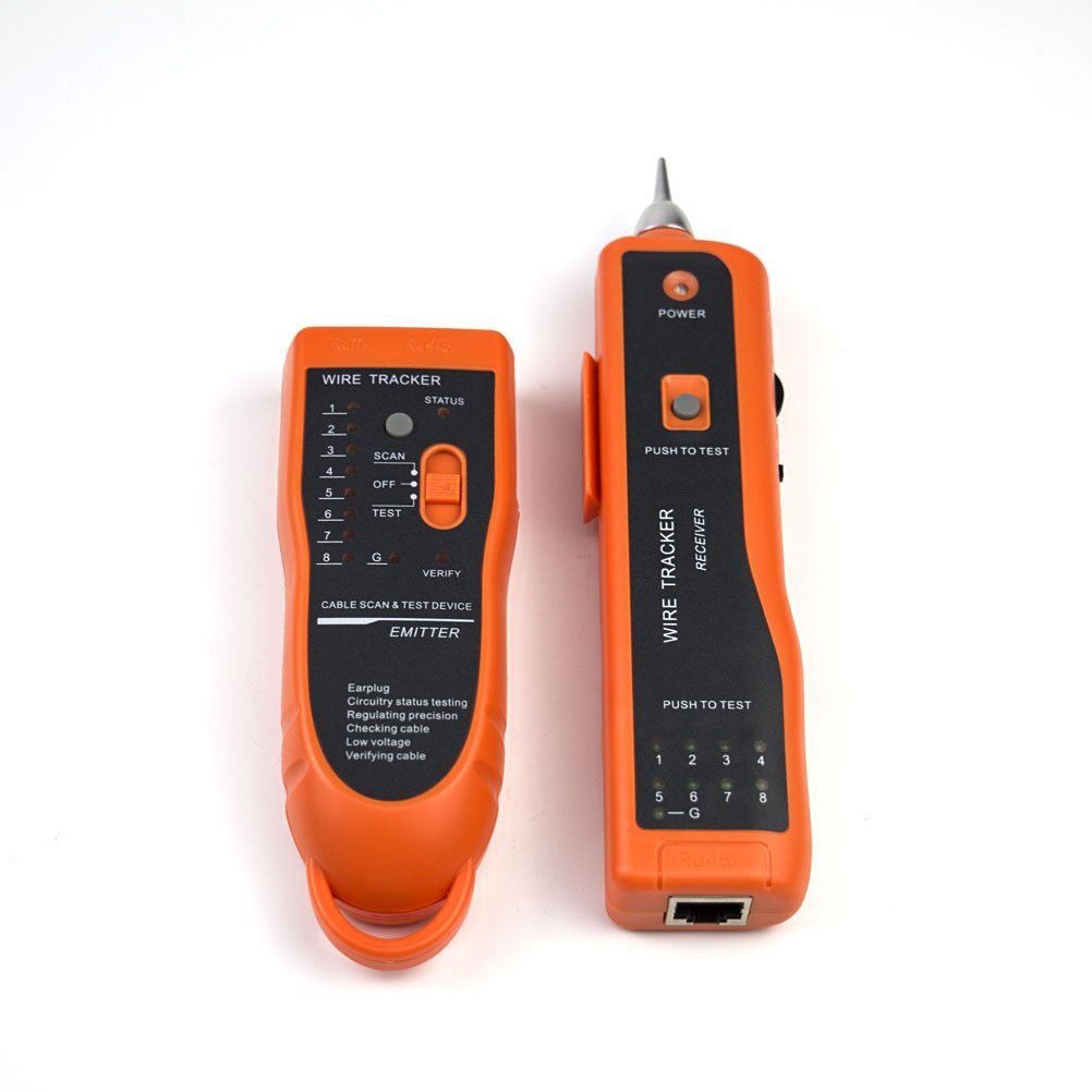 Ethernet Network Toner RJ11 RJ45 Network Cable Tester LAN Tracker Wire  Finder Cat5 Cat6 with 2 Network Wire Stripper Toolkit Orange: Amazon.com:  Industrial & Scientific