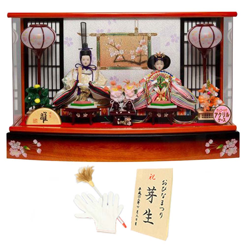 美品　ひな人形◆「みやび」親王ケース飾り◆木製ケース◆コンパクト ケース飾り 楽天市場】雛人形 ひな人形 木製 ケース飾り アクリルケース R型