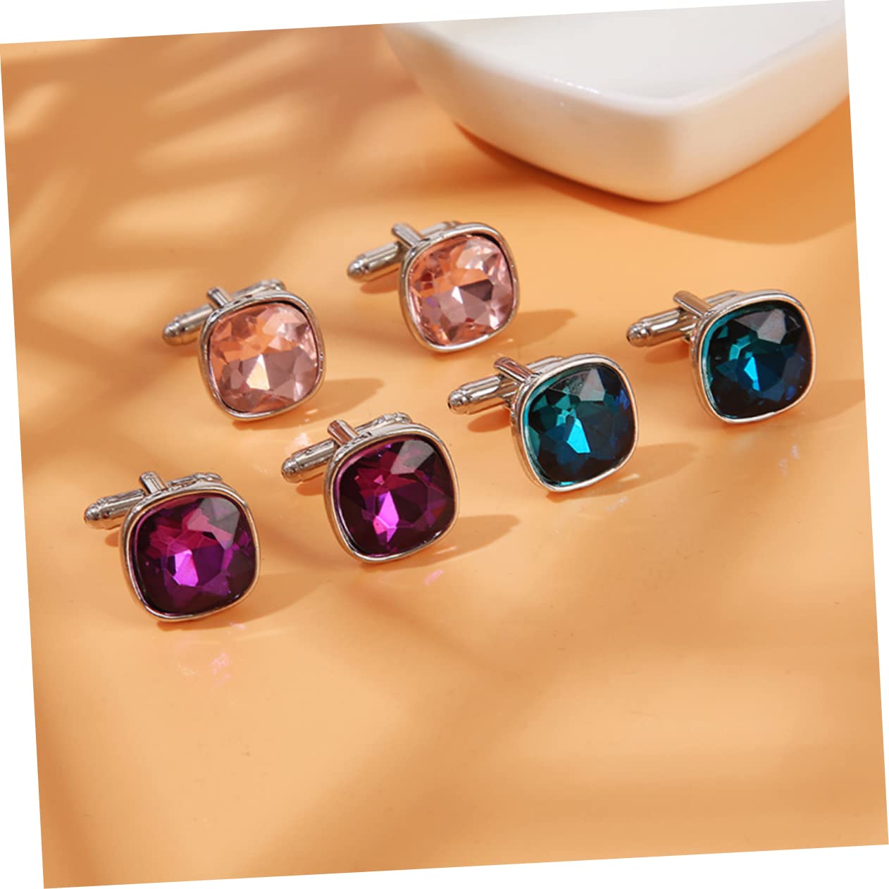 BESPORTBLE Gemelli Con Diamanti in Cravatta Per Gli Uomini Sposo Gioielli Accessori Uomo Nozze Padre Lui Nero Gemelli Della Camicia Gemelli Per Tute Link Punta Di
