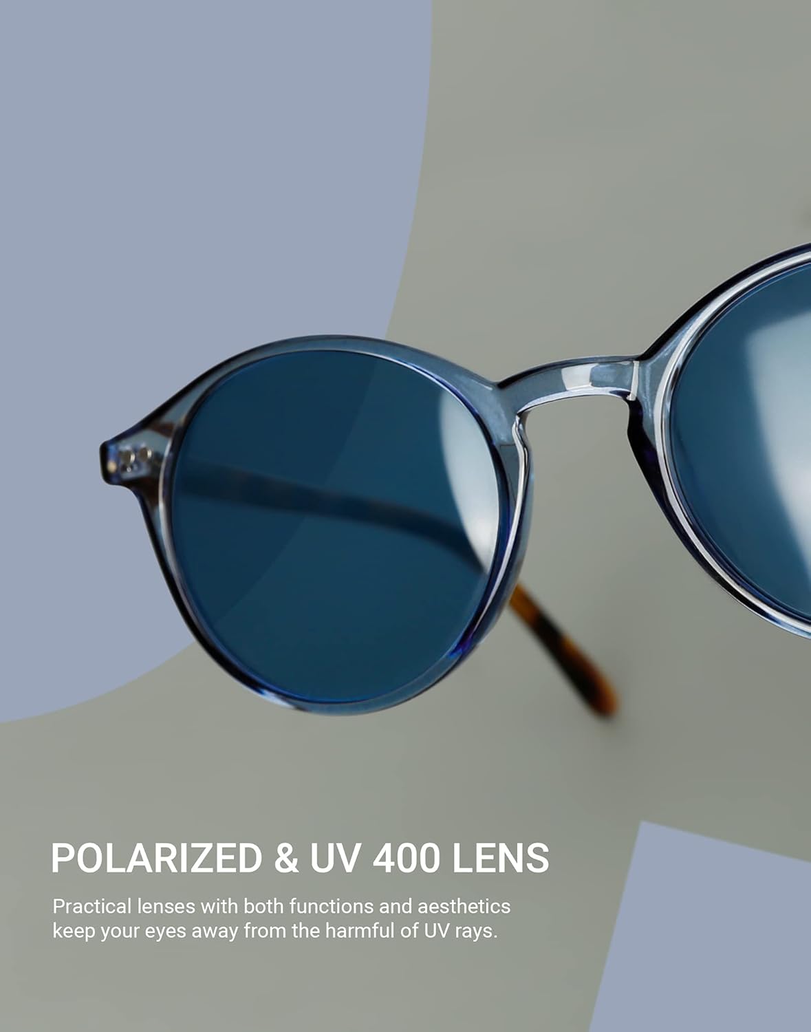 TIJN Vintage Small Round Sunglasses for Women Men,Stylish Polarized UV400 Colored Lens,Tinted Sun Glasses,Classic Sunnies - Image 4