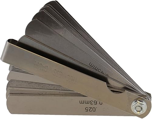 Miniatura 2 de ABN SAE y Metric Feeler - Juego de 2 medidores de acero inoxidable, 26 piezas, herramienta de calibre de espesor de hoja para medir el ancho de