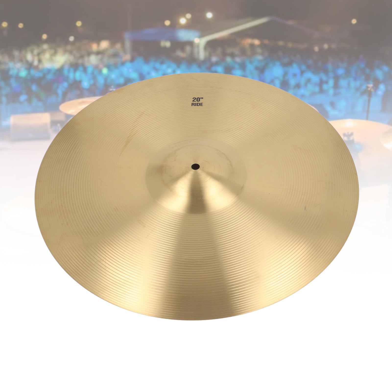 Brass Jazz Drum Cymbal Offre un Suono Nitido per gli Appassionati di Musica (20 pollici)