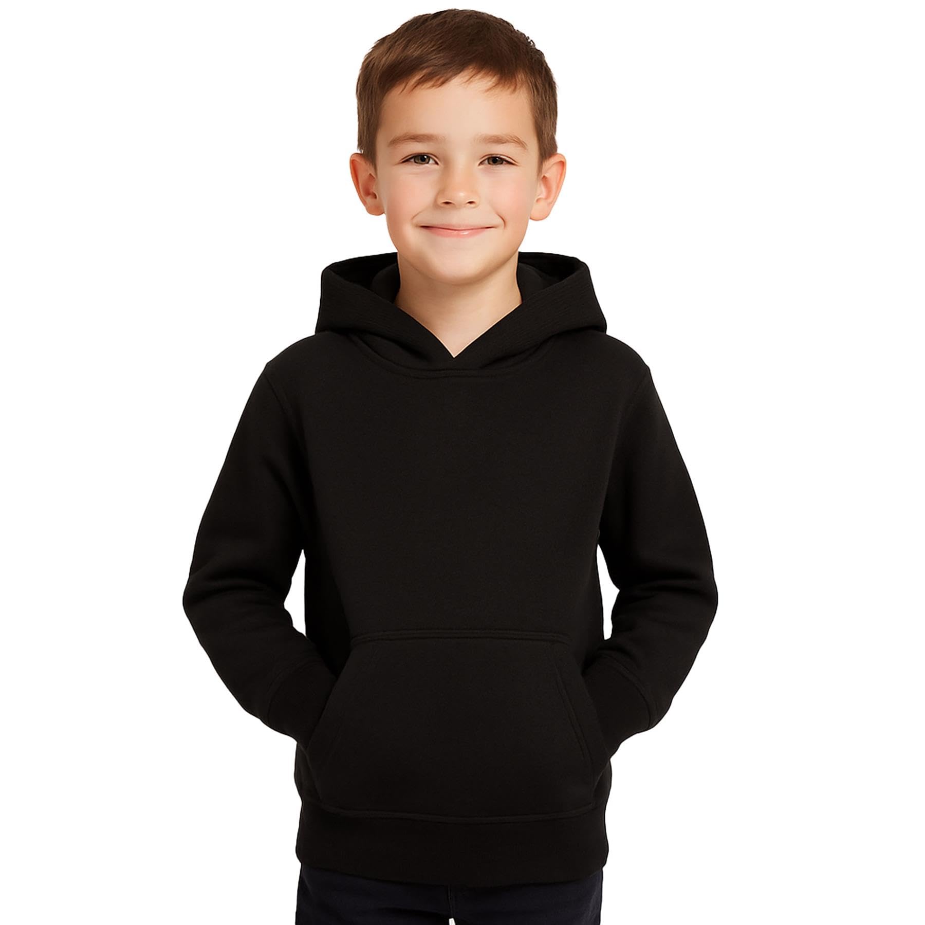 A2Z 4 Kids Tie Dye Hoodie Fleece - Plain Sweat Hoodie Black 11-12