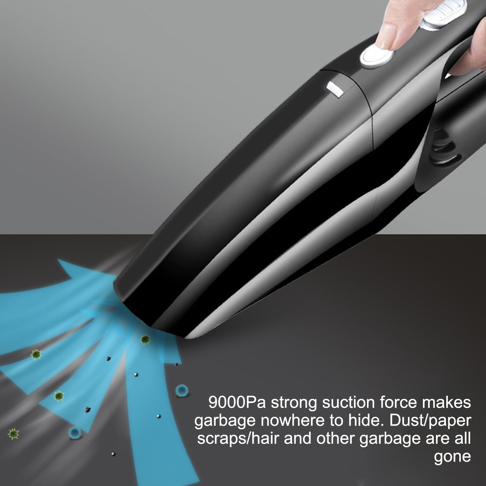 Cordless Handheld - Cordless | Car Vacuum with 9000PA Powerful Suction | Portable Automobile Detailing Air Blower for Kitchen Vehicle Computer | Hand Vacuum for Car
