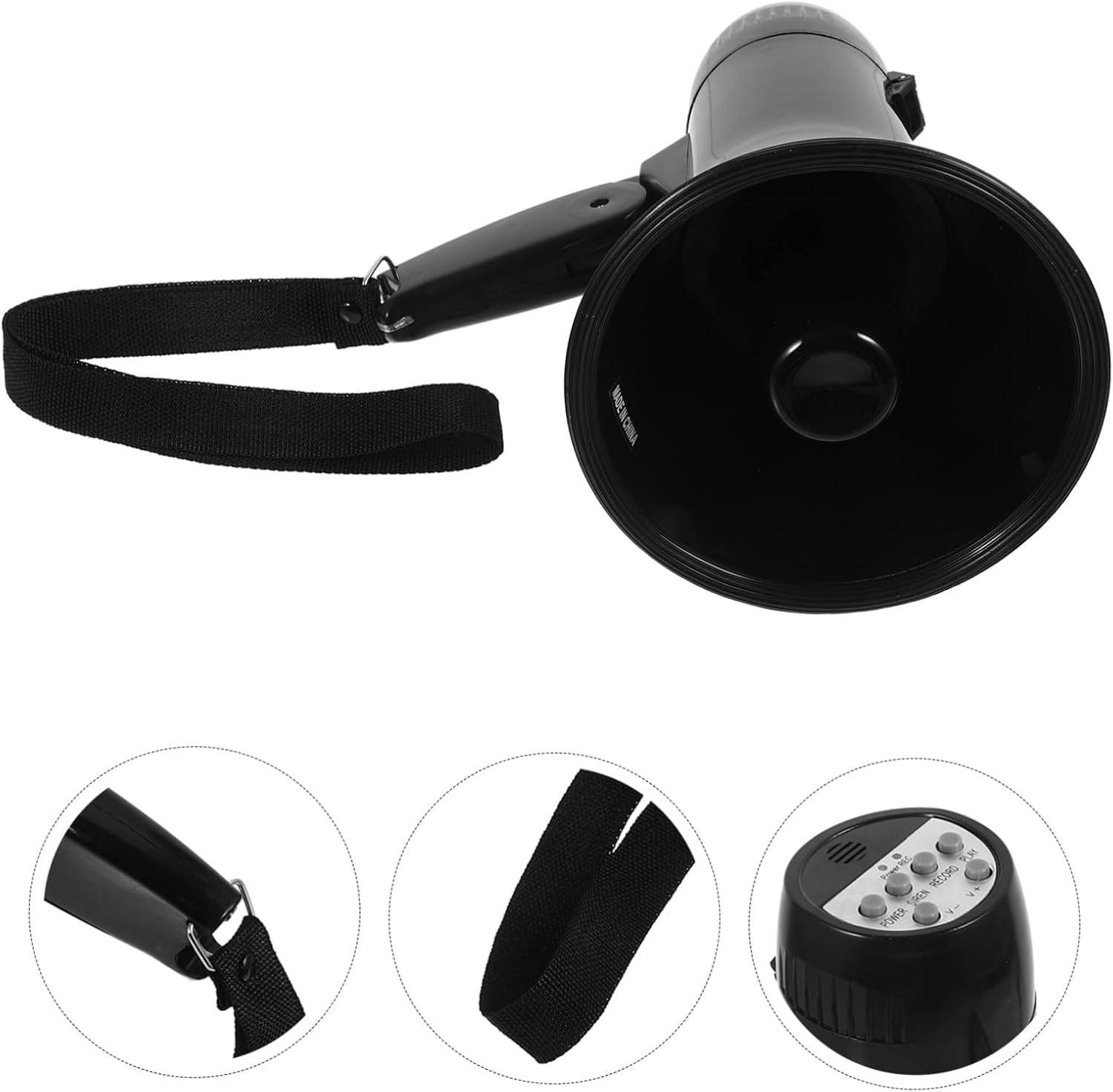BESPORTBLE 25w Handheld Bullhorn Megaphone with Recording Loud Speaker for Cheerleading and Outdoor Events Lightweight Portable Design for Maximum Voice Projection