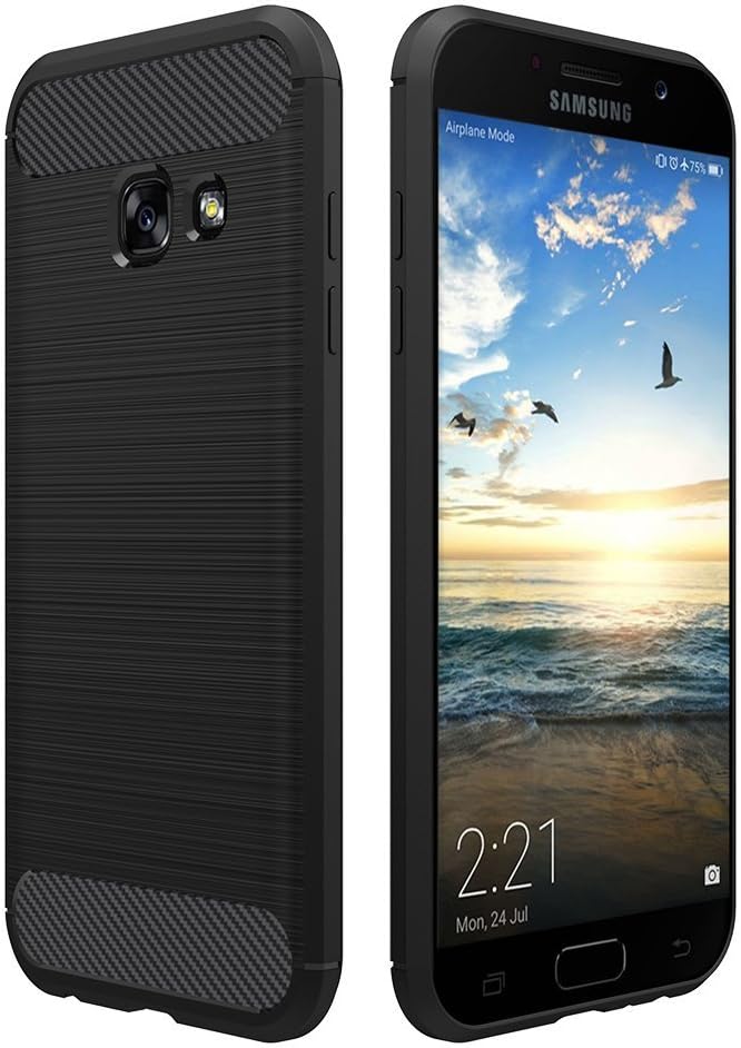 Case Compatible with Samsung Galaxy A3 2017, Premium Rugged Protector Back Case Replacement for Samsung Galaxy A3 2017, [Drop Protection] [Anti Slip] [Scratch Resistant],Black