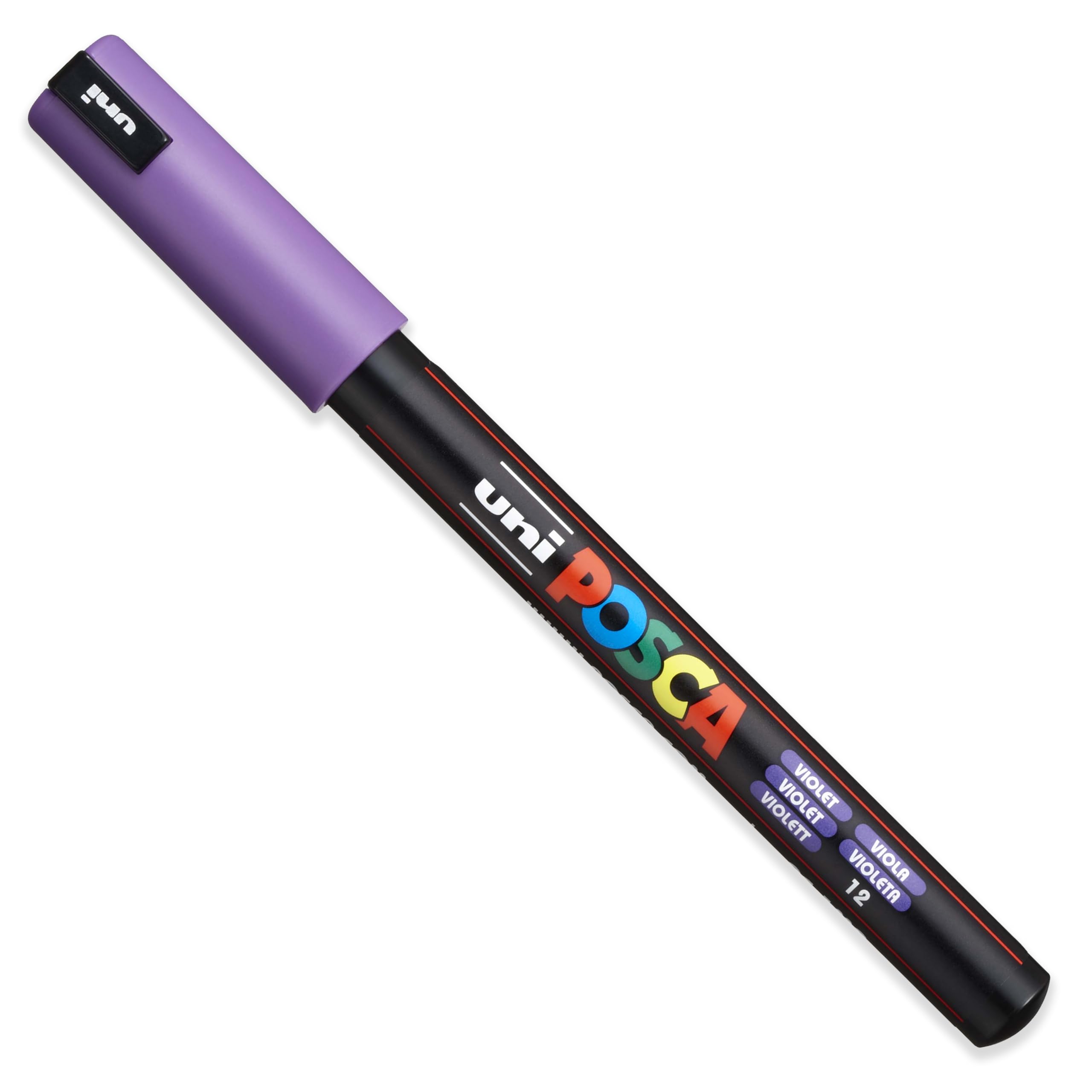 Posca Pennarello permanente a base d'acqua, versatile, punta da 0,7 mm, ultra fine, confezione regalo in plastica con 18 penne con extra nero e bianco