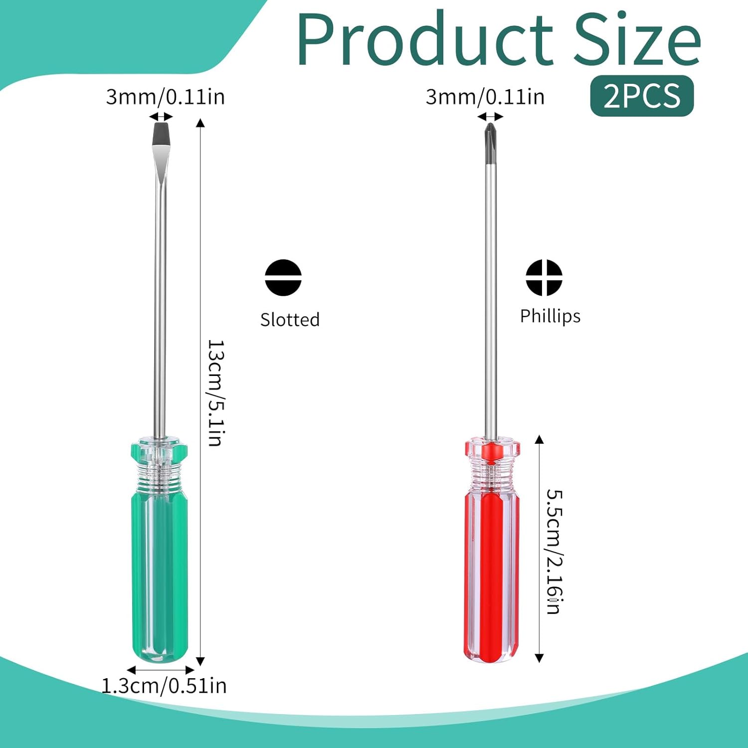 Magnetic Screwdriver Set, Small Screwdriver Tool ​flat Head and Phillips Screw Driver, Tiny Screwdrivers for Repair Musical Instruments Home Improvement Craft
