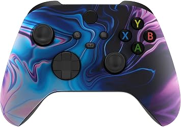 Custom Controllerzz Modded Wireless Controller for Microsoft Xbox Series X/S & Xbox One - Compatible With All Shooting Games - Rapid Fire, Dropshot, Akimbo & More X/S Blue & Purple Swirl