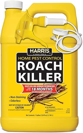 Harris Roach Killer, Liquid Spray with Odorless and Non-Staining 12-Month Extended Residual Kill Formula (Gallon) Harris Roach Killer, Liquid Spray with Odorless and Non-Staining 12-Month Extended Residual Kill Formula (Gallon)