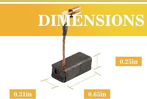 Miniatura 3 de 4 cepillos de carbono N097696 compatibles con DeWalt DWE4011, DWE4120, DWE4012, DWE4100, DWE4887 y DWE4120N, pieza de repuesto de cepillo de carbono