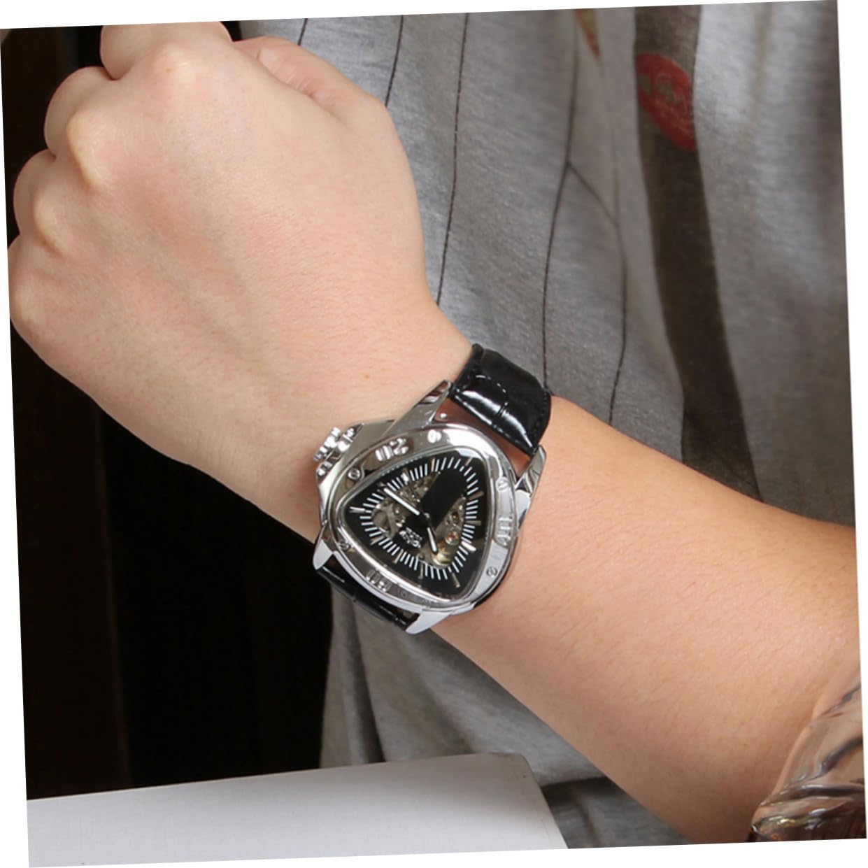 2 Pz orologio meccanico da uomo orologio da polso automatico orologi automatici orologio automatico da uomo orologi da watch vegito men orologio meccanico automatico Black