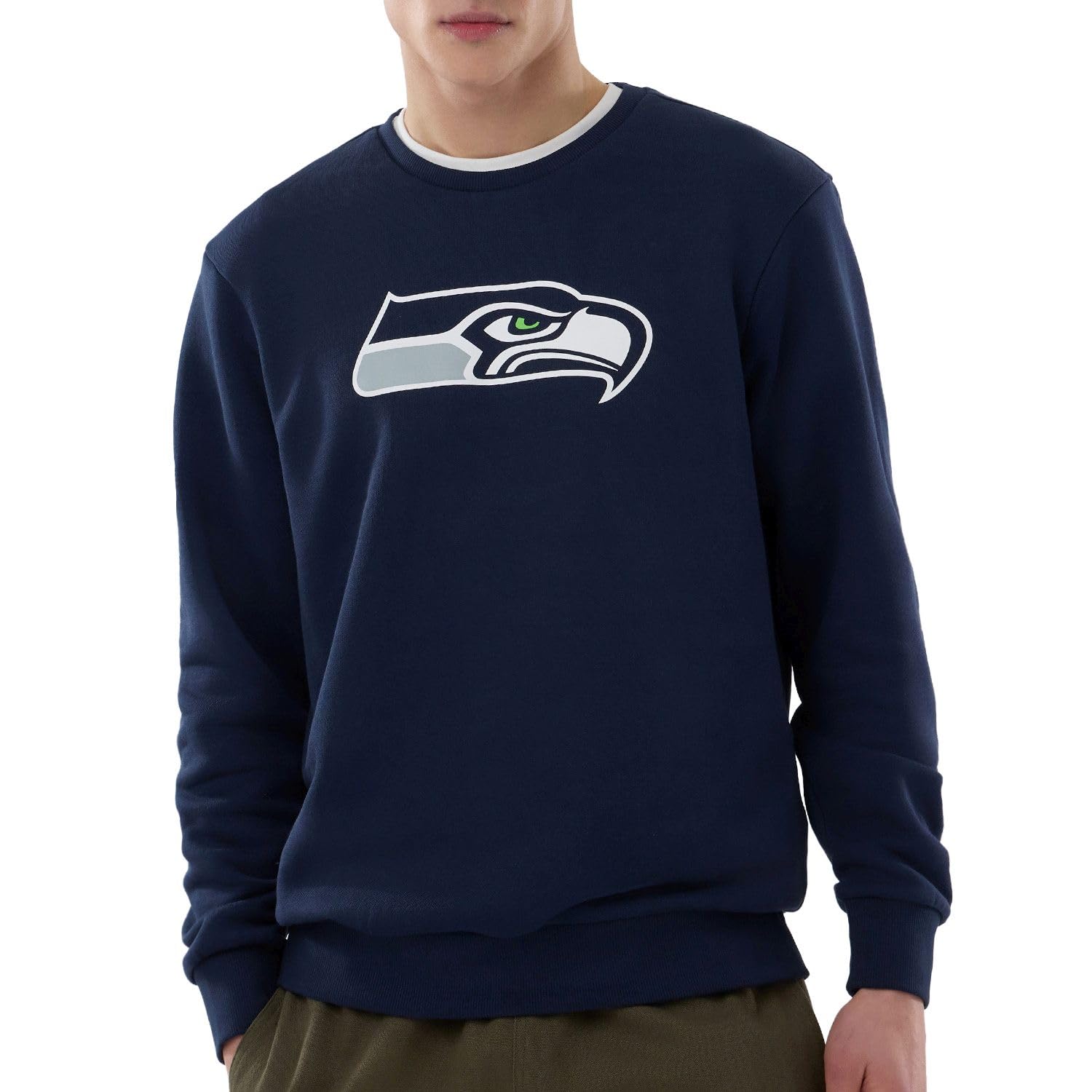 New Era Seattle Seahawks NFL Crew Neck Pullover Navy