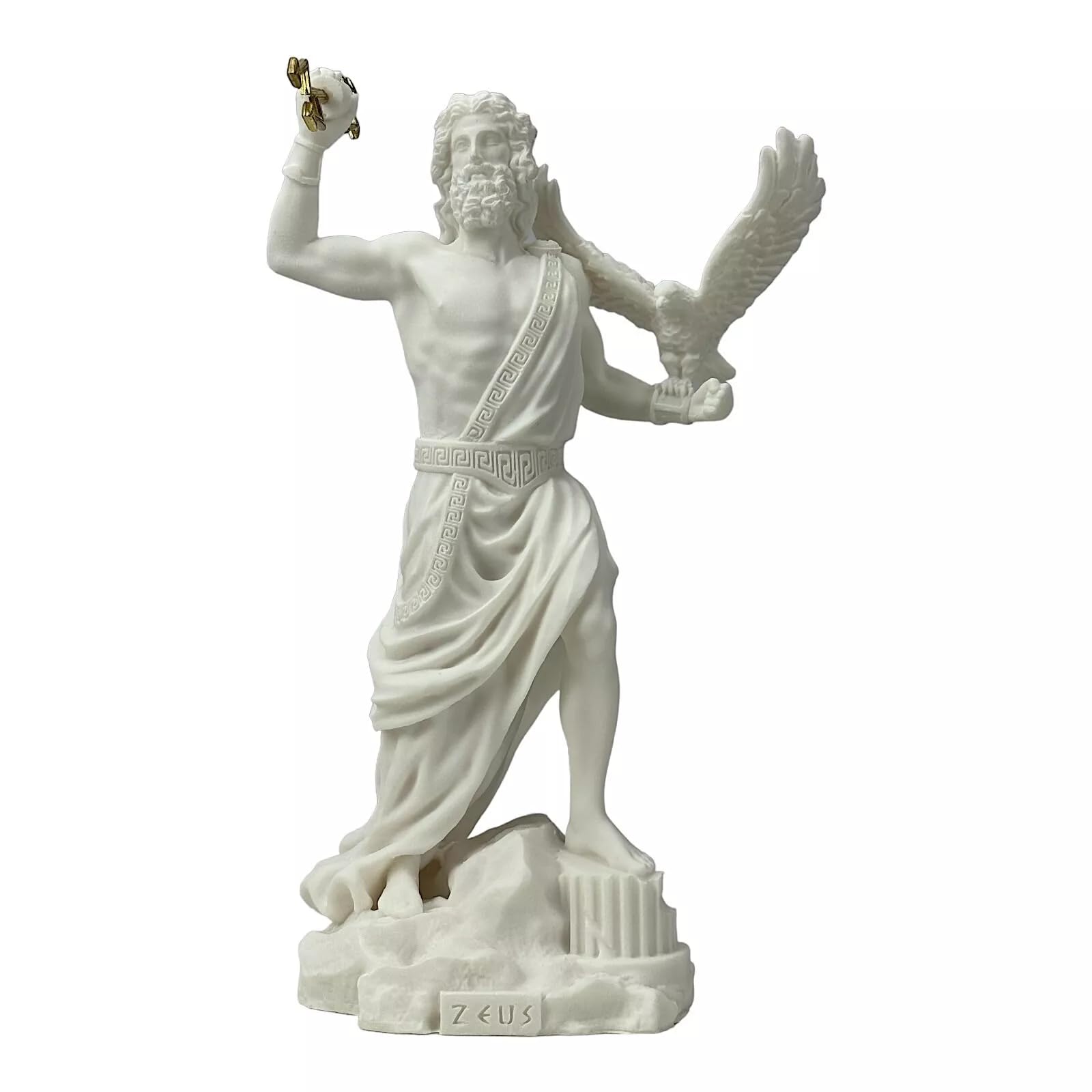 Zeus Giove Re degli Dei & Cielo con Thunderbolt Statua Greco-Romana Scultura