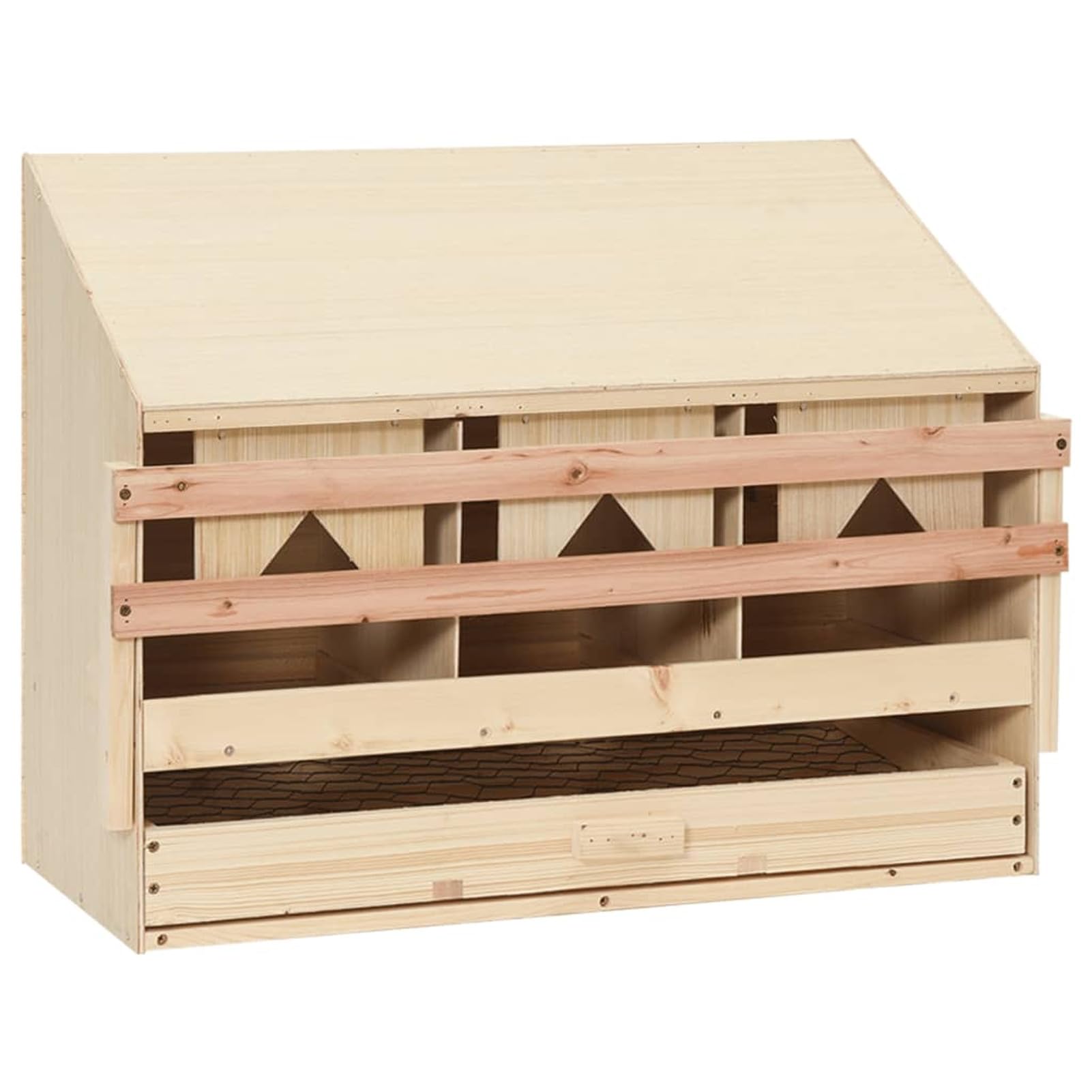 Casetta Cova per Galline 3 Scomparti 72x33x54 cm Legno di Pino,Commercio e Industria,Agricoltura,Zootecnia,Incubatrici di uova-170653
