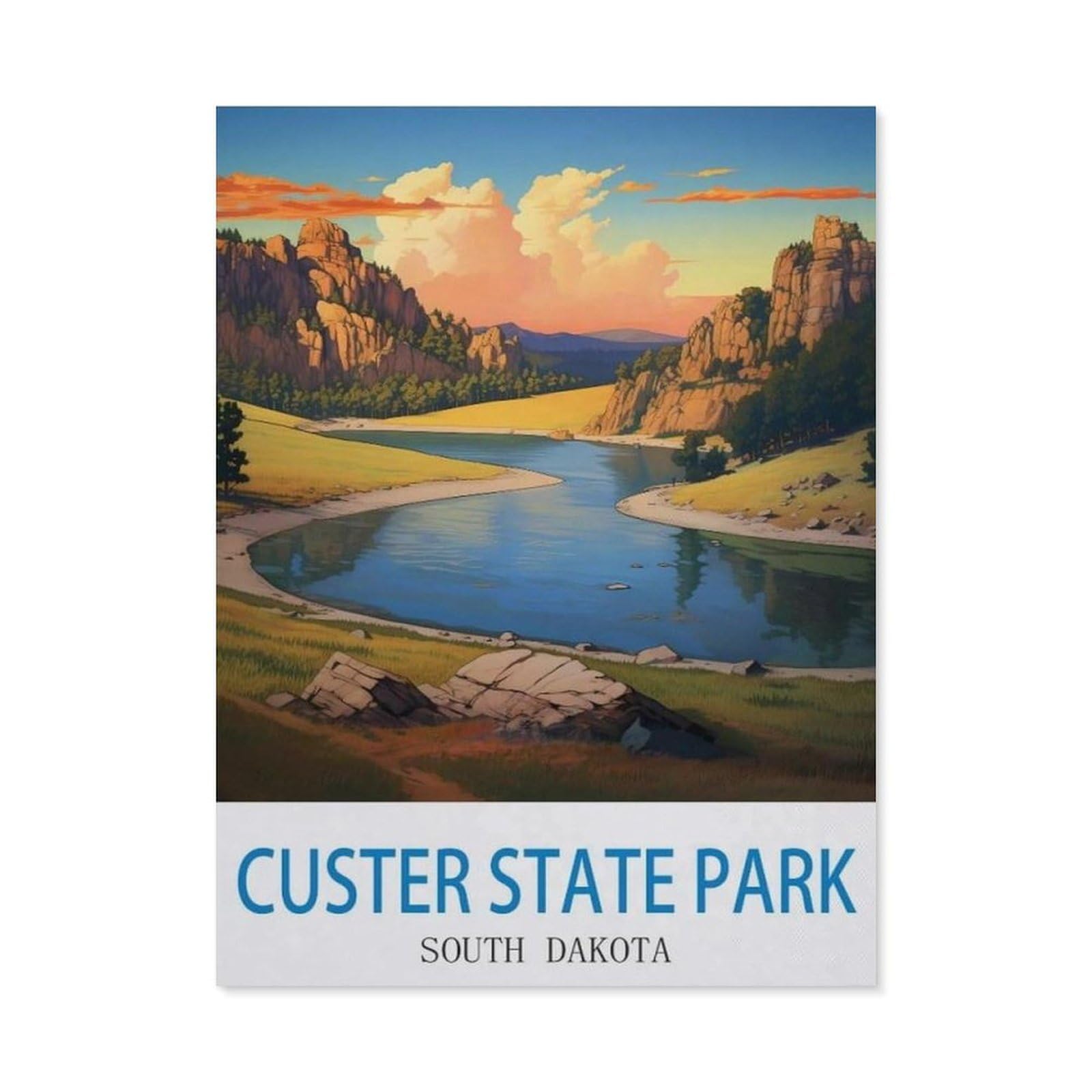 BEAYODKP Diamond Painting，Custer State Park South Dakota（30x40cm）