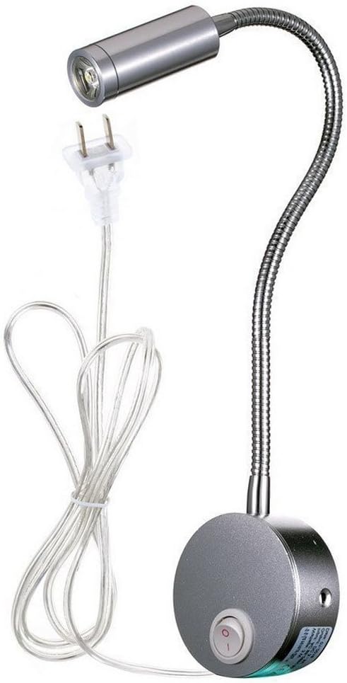 Flexible Gooseneck Wall Mount Reading Lamp Light Led Wall Sconce Lamp Lighting for Bedroom Bedside Reading 3 Watts (Warm White Lighting)