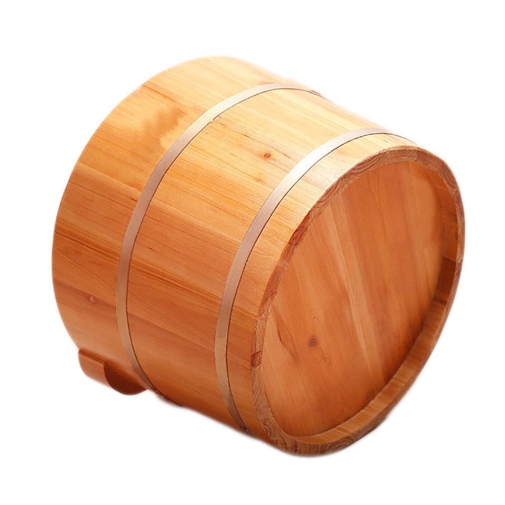 Secchio per pediluvio in legno Rilassamento pedicure pediluvio, secchio per sauna in legno, spa per piedi e gambe per adulti, grande vasca idromassaggio per pediluvio, massaggio ai piedi spa per la