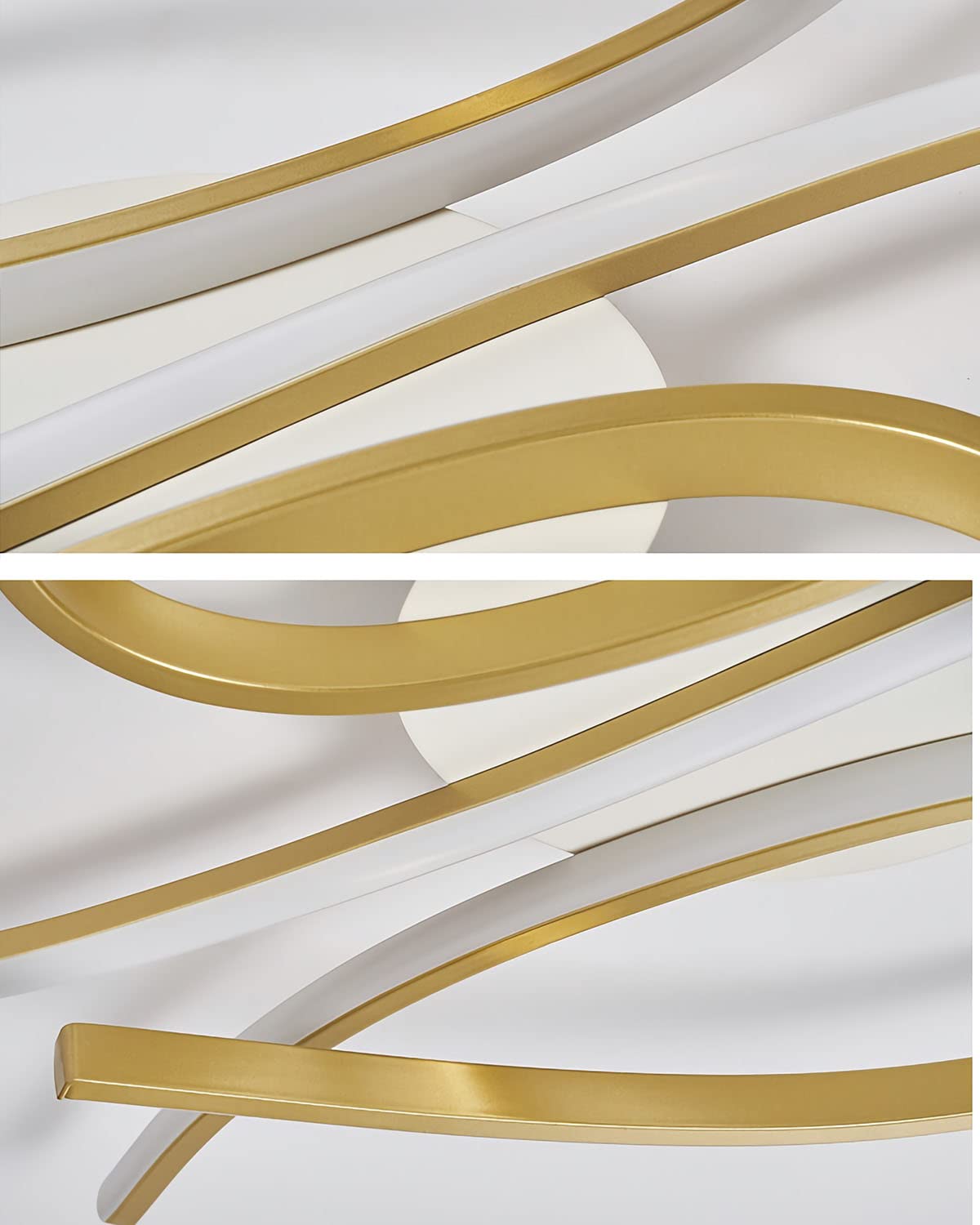 LED Deckenleuchte Dimmbar Deckenlampe Modern Wohnzimmerlampe Schlafzimmerlampe Decke mit Fernbedienung Innen Design Deckenbeleuchtung für Wohnzimmer Küche Arbeitszimmer Büro (Schwarz, 100CM)