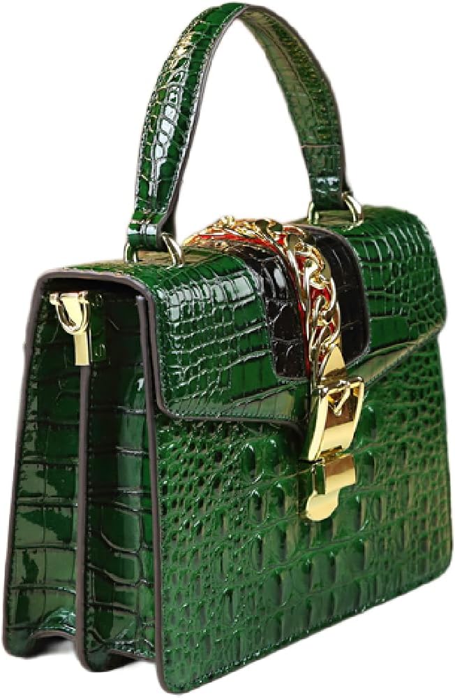 Crocodile Pattern Leather Women's Bag Small Top-Handle Satchel Handbags Purses Portable Tote Bag Shoulder Messenger Bags - Image 5