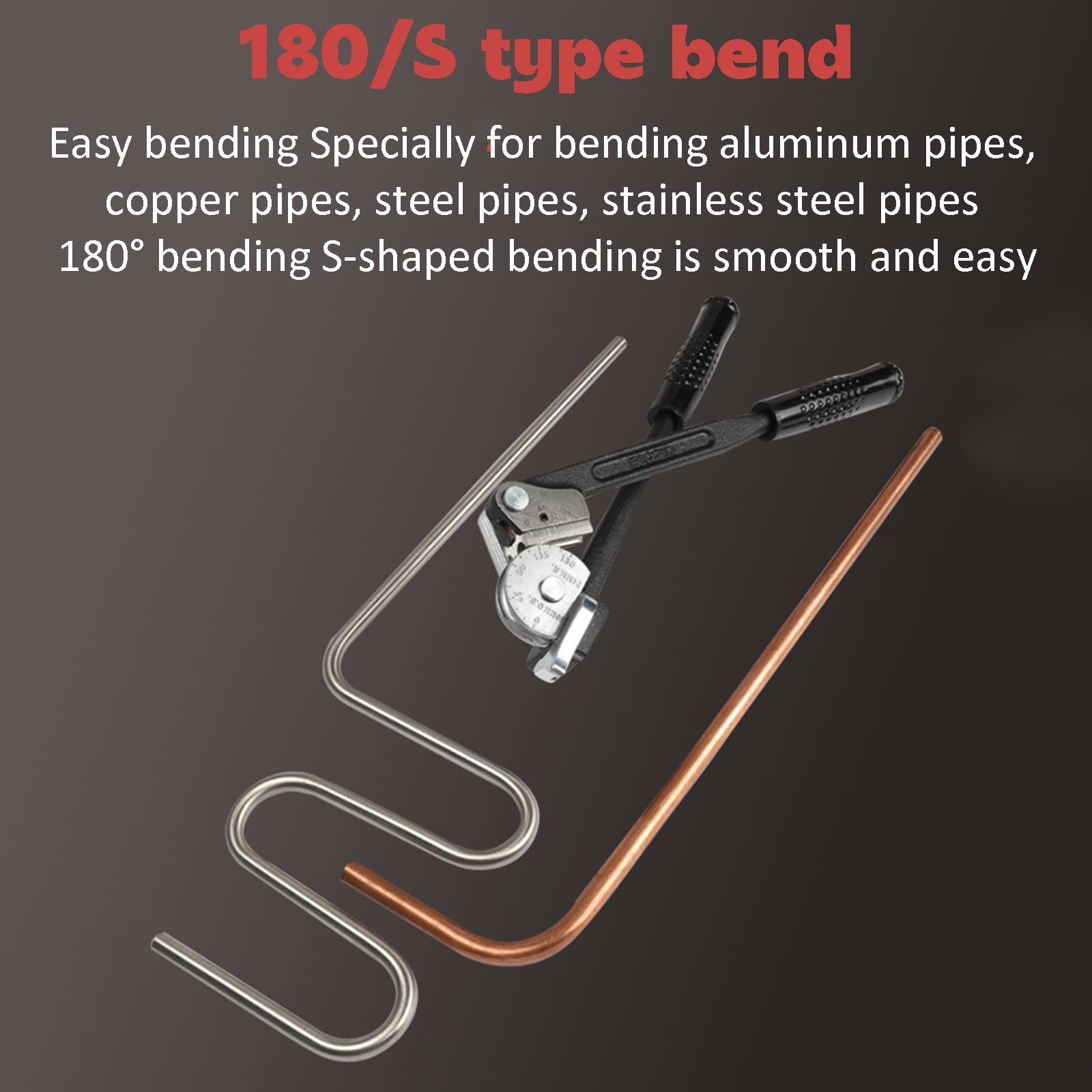 Curvatubi Modello 410M, Curvatubi Da 10 Mm Per Curve Fino A 180 Gradi, Curvatubi Piegatubi Manuale Per Tubi in Rame Alluminio Ottone Acciaio Sottile Utensili Dispositivo Piegatubi