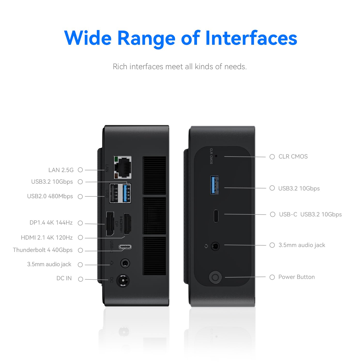 Beelink SEi12 MAX Mini PC, Intel Core i7-12700H(14C/20T, up to 4.7GHz), 32GB DDR5 RAM 500GB PCle4.0 SSD, Mini Desktop Computer Support 4K@144Hz/Triple Display/WiFi6/BT5.2/RJ45 2.5G/HDMI+DP/USB4
