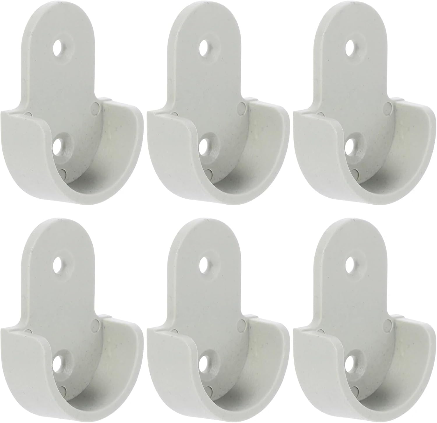Closet Rod Bracket 150/200pcs Closet Rod Bracket Plastic Support Shower Curtain Holder Wall Mount Flange Socket Wardrobe Bathroom(150pcs)