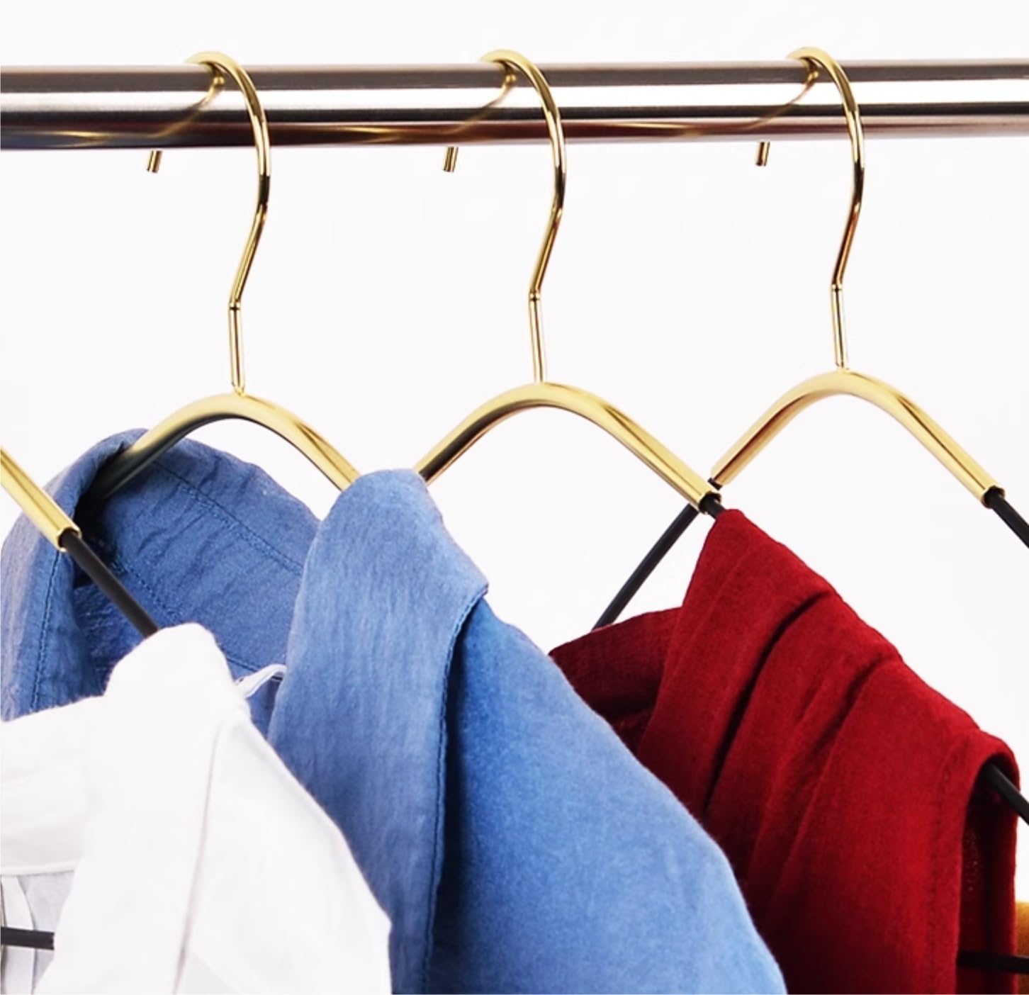 Perchas para Abrigos De 8 Uds con Ranuras Antideslizantes, Perchas De Acero Inoxidable, Perchas para Ropa Resistentes para Ahorrar Espacio para Sudadera