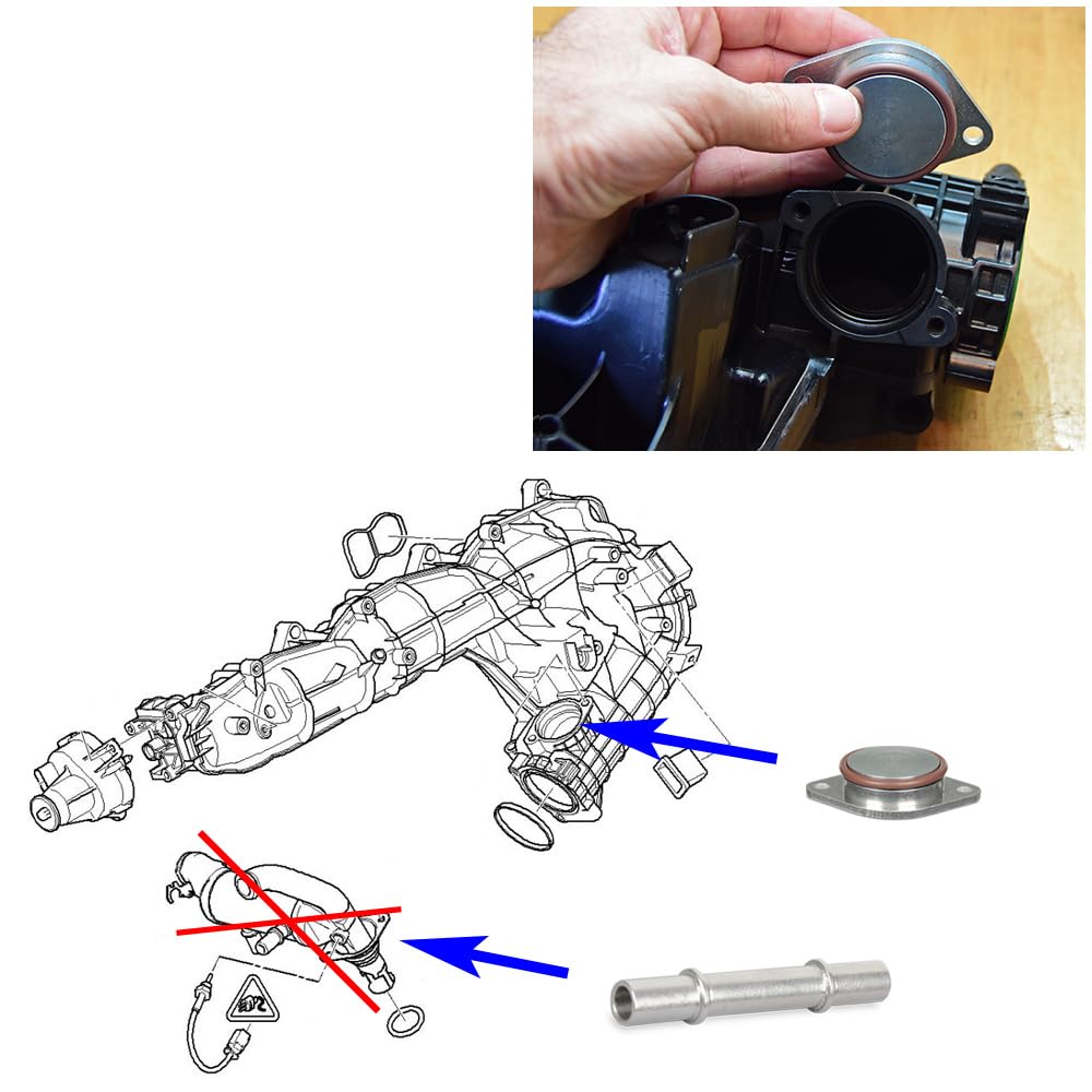 Valvola EGR + Kit Eliminazione Radiatore EGR per motori Diesel BMW 3.0 N57 N57S