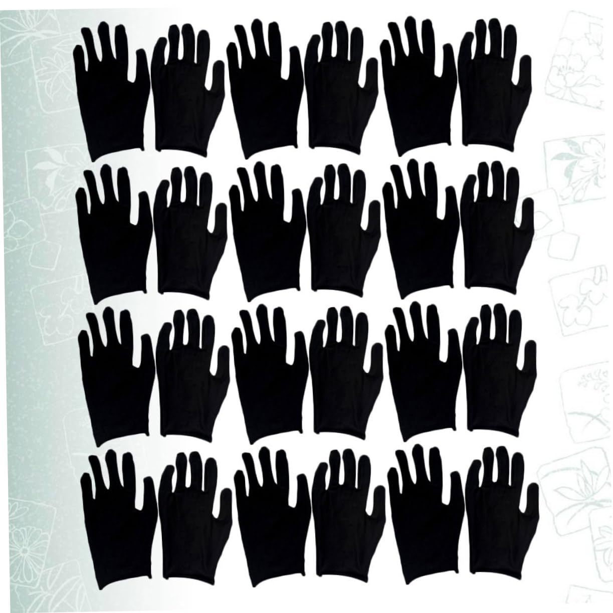SOIMISS Guantes de Algodón Negro Reforzados, 12 Pares, para Trabajo