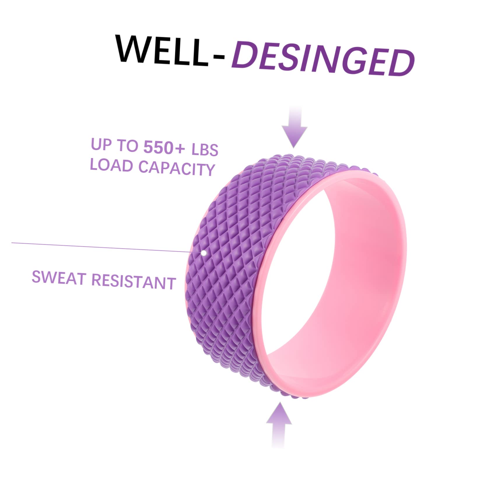YARNOW 1pezzi Ruota Per Yoga Rullo Per Flessioni Della Schiena Strumento Per Massaggio Sportivo e Pilates