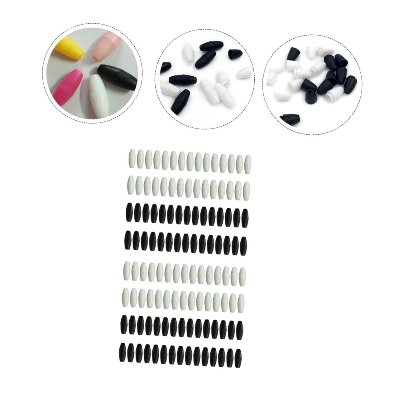 Operitacx 500piezas Clips De Seguridad De Plástico Para Conectores De Cuerda Para Ropa y Accesorios Negros y De De Usar