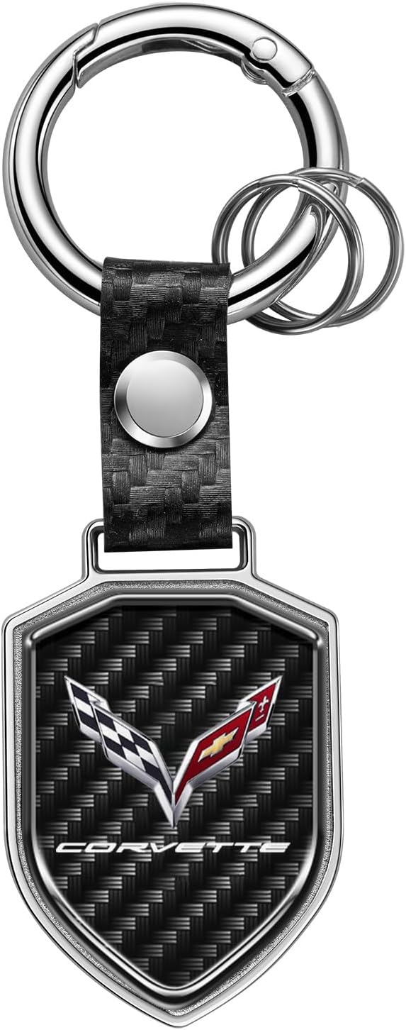 YUIQIEUY Metal Car Key Chain for Corvette C4 C6 C5 C7 C8