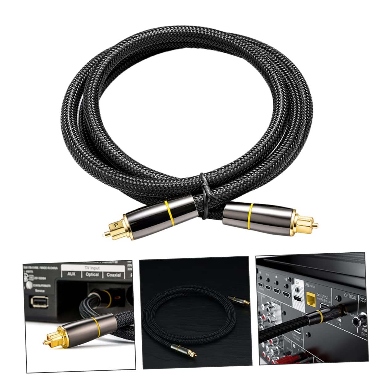 BESTonZON 3 Piezas 3 Línea De Sonido Cable De Audio Estéreo Cable De Interfaz De Audio Adaptador De Cable De Estudio Auxiliar Cable De Altavoz Núcleo De Fibra Altavoces Línea De Instrumentos