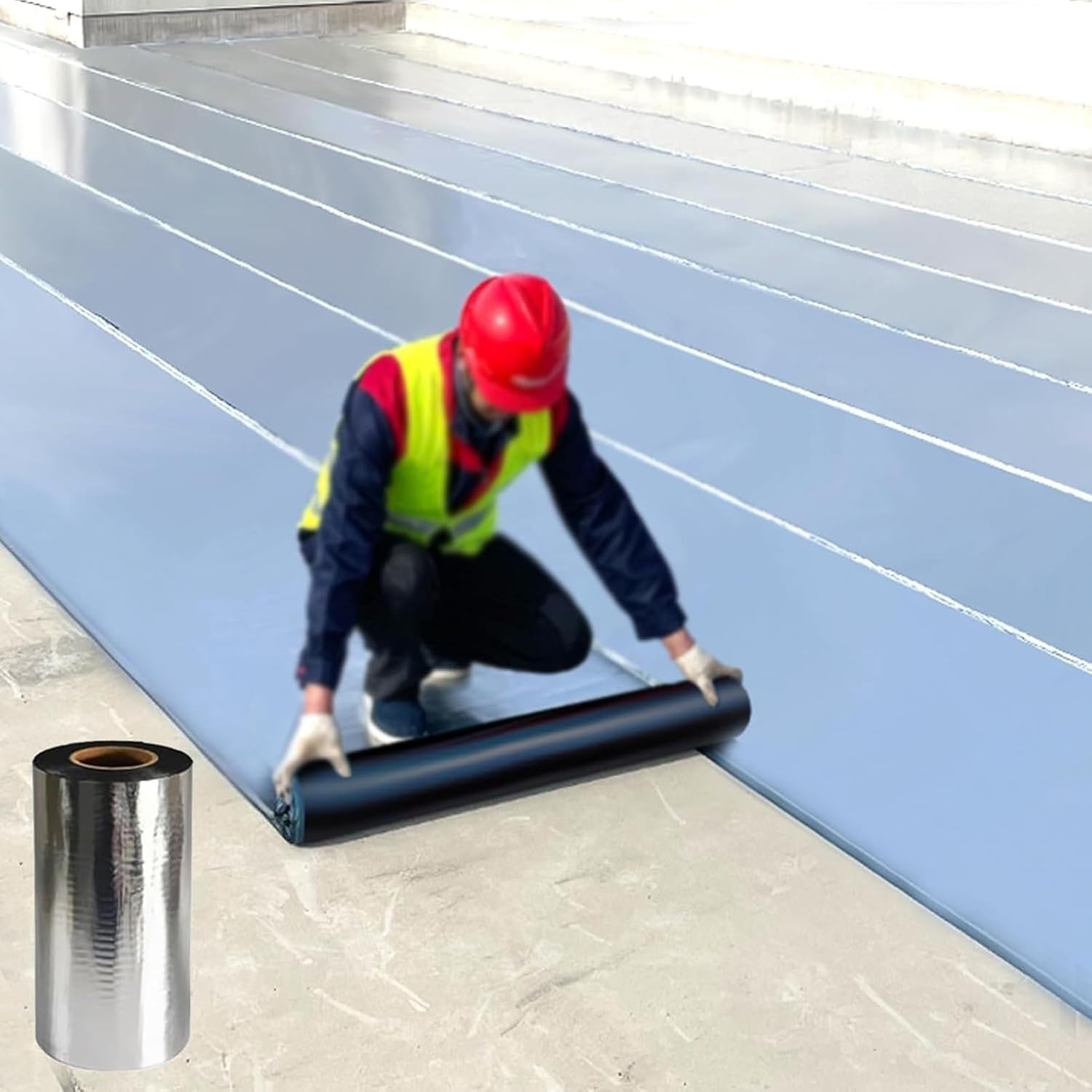 Tejas Autoadhesivas de Fieltro para techos de cobertizos, Rollo de Base Protectora para techos, Cinta tapajuntas para techos, Revestimiento impermeabilizante para techos, para la
