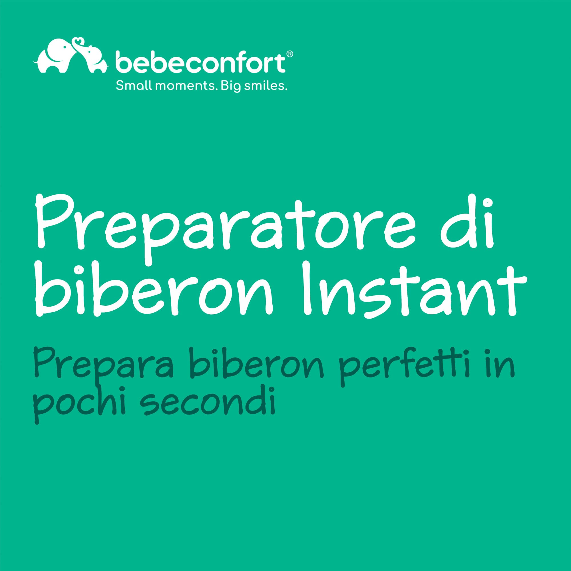 Bebeconfort Preparatore di Biberon Neonato Istantaneo, Temperatura Ideale in Secondi, Scaldabiberon Neonato Rapido e Silenzioso, Acqua Calda max 80°C, Capacità 1,1 L, Memoria, Autopulente, Compatto
