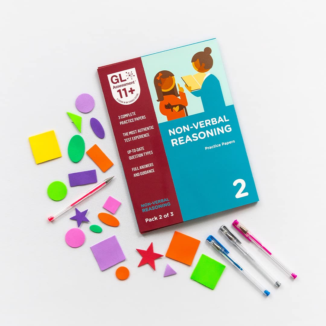 GL Assessment 11 Plus Practice Papers 2024 Non-Verbal Reasoning Pack 2 | Multiple Choice 11+ Practice Paper For Exam Prep | Non-Verbal Reasoning Kit Contains 3 Practice Papers Guidance And Answers