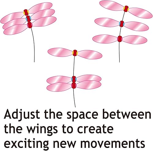 Miniatura 4 de NECOICHI Crinkly Critters Dancing Dragonfly Trio Wire Cat Wand No.1 Venta de juguete para gatos en Japón