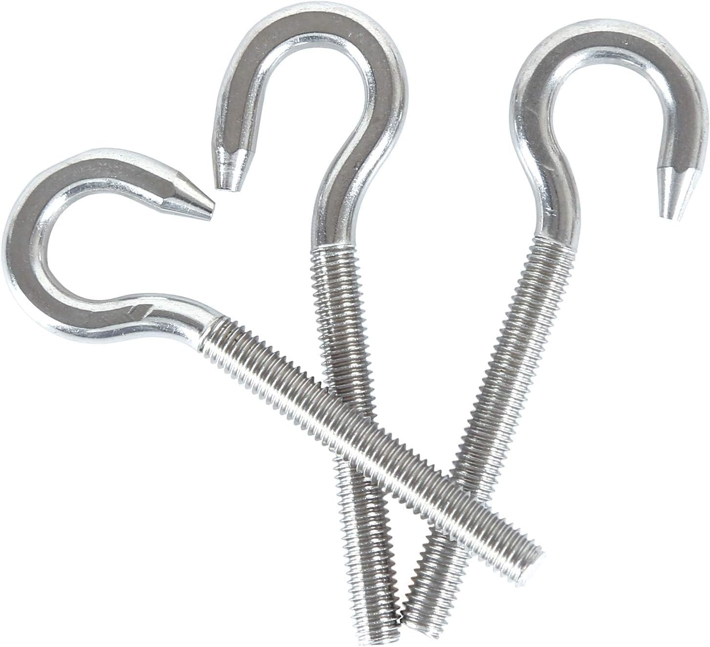 Omyzam 5x M10 Edelstahl-Hakenschraube Mit Ring – 304er Hakenbolzen, Rostfrei, Für Aufhängung & Befestigung
