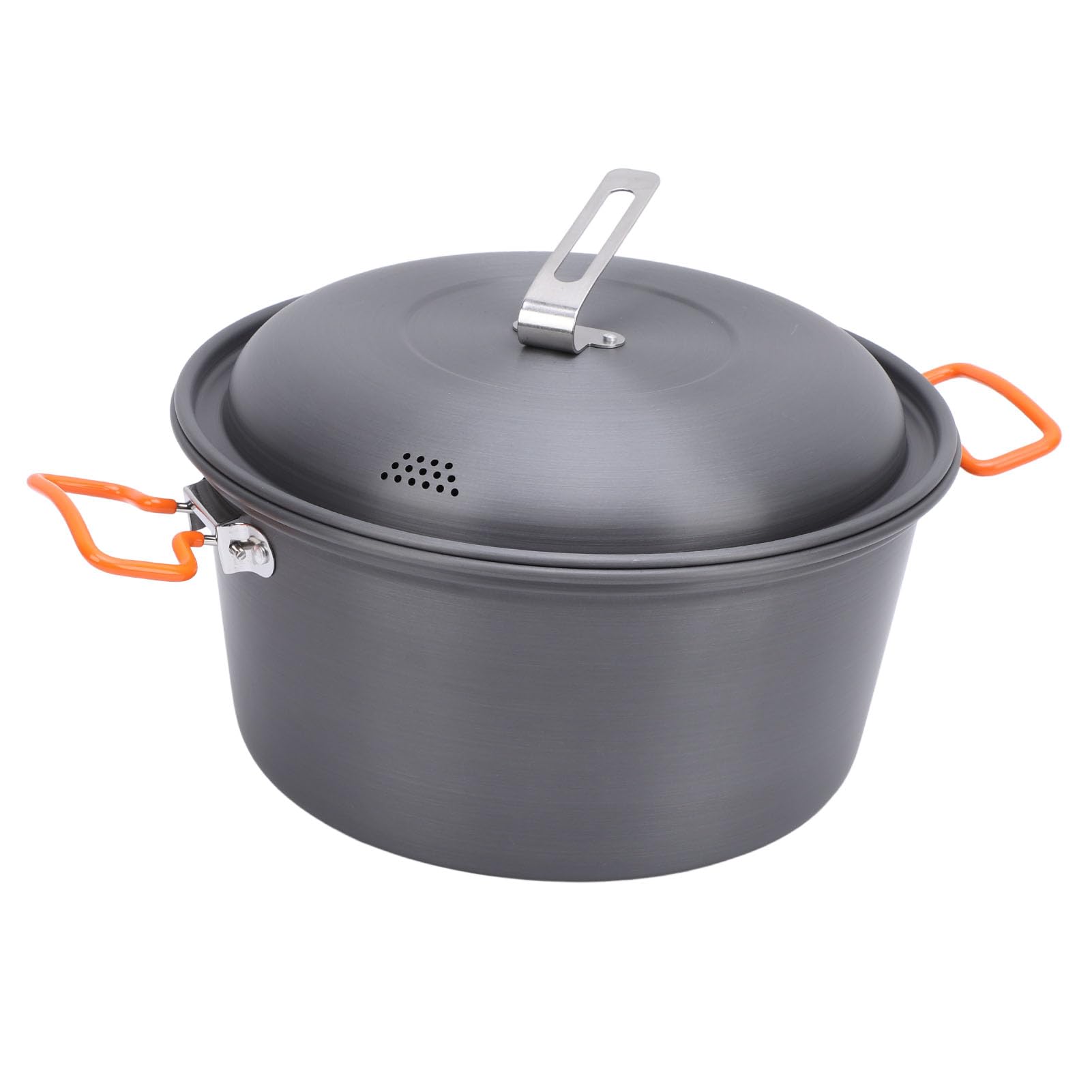 Cryfokt Set di Pentole da Campeggio, Pentola Portatile di Grande capacità da 5 Litri per Pentola da Campeggio all'aperto con Struttura in Acciaio Inossidabile in Lega di Alluminio per Barbecue